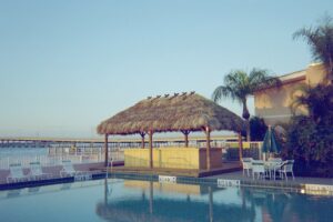 waterfront hote; tiki hut